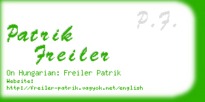 patrik freiler business card